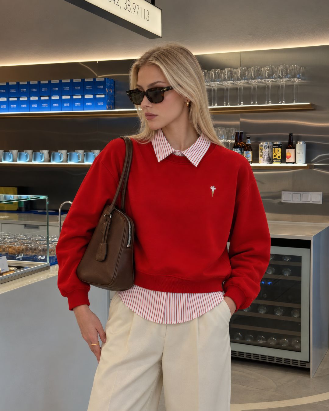 Gömlek Çıkmalı Sweatshirt 3 İplik – gömlek ürün görünümü 1